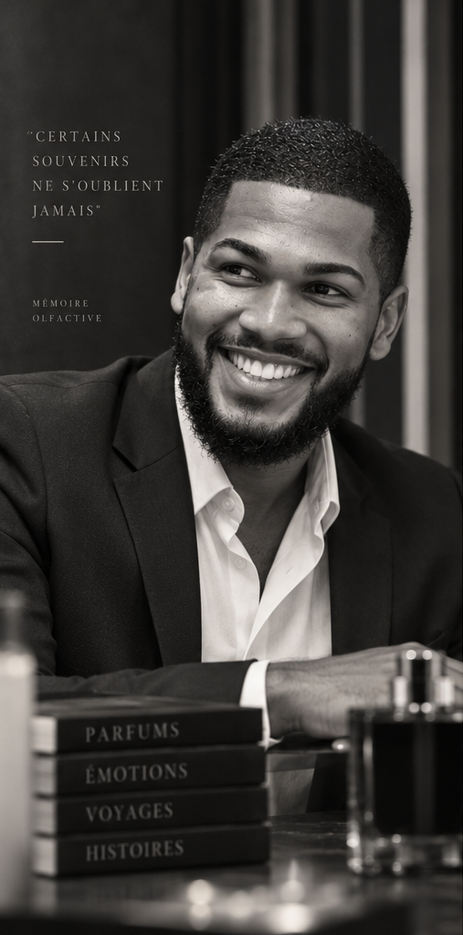 Johan Derly, fondateur de Mémoire Olfactive — portrait en noir et blanc